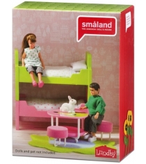 Набор кукольной мебели Lundby Смоланд Две кровати LB_60206600