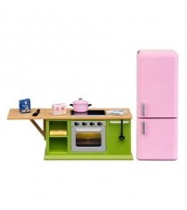 Мебель для домика Lundby Смоланд Кухонный набор с холодильником LB_60207800
