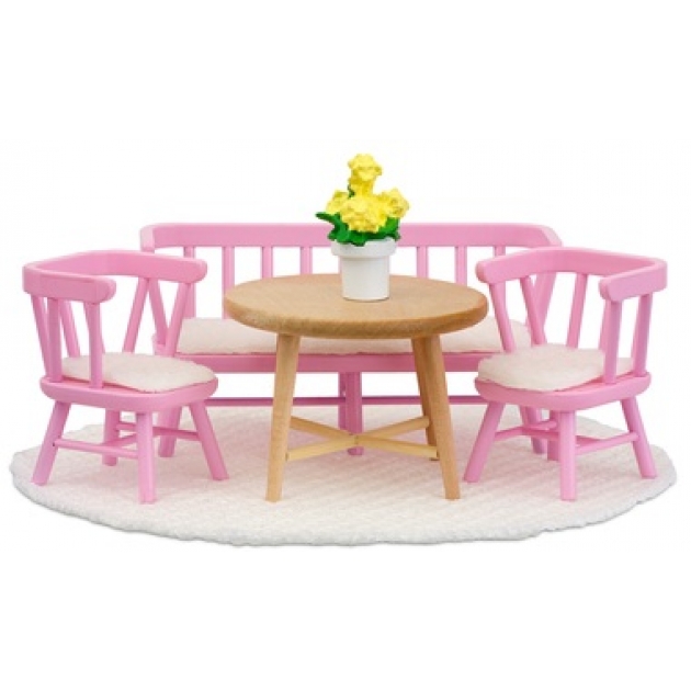 Набор кукольной мебели Lundby Смоланд Обеденный уголок розовый LB_60207900