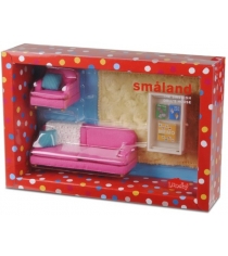 Набор кукольной мебели Lundby Смоланд Гостиная розовая LB_60208300