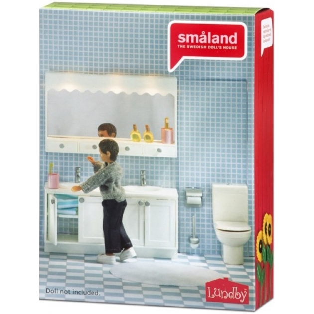 Набор кукольной мебели Lundby Смоланд Ванная с 2 раковинами LB_60208800