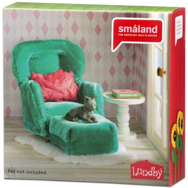 Набор кукольной мебели Lundby Смоланд Кресло с пуфиком LB_60209300