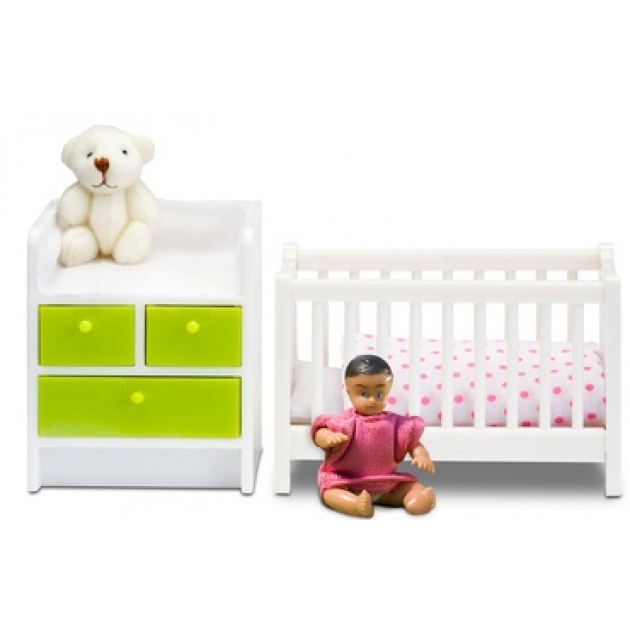 Набор кукольной мебели Lundby Кровать с пеленальным комодом LB_60209900