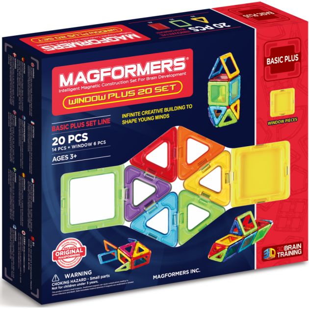 Магнитный конструктор Magformers Window Basic Plus 715001-20