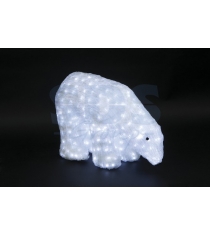 Акриловая фигура Белый медведь 40см, 752 светодиода, IP 44, понижающий трансформ...
