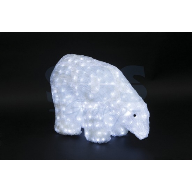 Акриловая фигура Белый медведь 40см, 752 светодиода, IP 44, понижающий трансформатор в комплекте, Neon Night 513-123