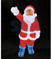 Акриловая фигура Санта Клаус 210см, понижающий трансформатор в комплекте, Neon N...