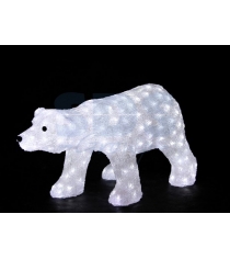 Акриловая фигура Белый медведь, 81х41х45 см, 270 светодиодов белого цвета, пониж...