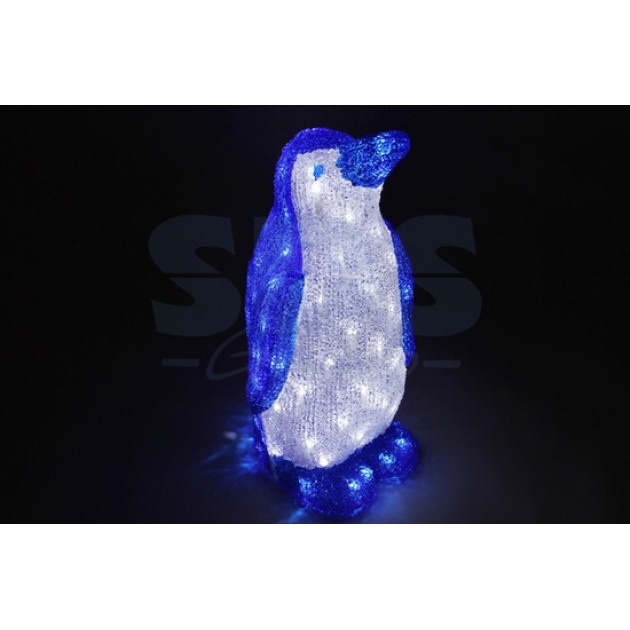 Акриловая фигура Пингвин 50 см,100 светодиодов, понижающий трансформатор в комплекте, Neon Night 513-250