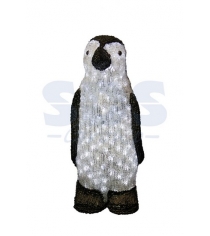 Акриловая фигура Пингвин 40 см, 60 светодиодов, понижающий трансформатор в компл...