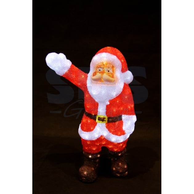 Акриловая фигура Санта Клаус приветствует 60 см, 200 светодиодов, понижающий трансформатор в комплекте, Neon Night 513-272