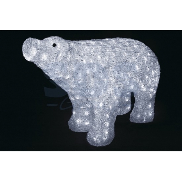Акриловая фигура Белый медведь 80*55 см, понижающий трансформатор в комплекте, Neon Night 513-302
