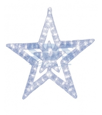 Акриловая фигура Звезда 62 см, 62х59х2,5см, 63 светодиода, понижающий трансформатор в комплекте, Neon Night 513-343