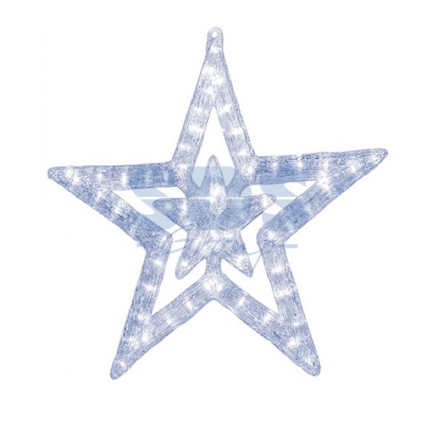 Акриловая фигура Звезда 62 см, 62х59х2,5см, 63 светодиода, понижающий трансформатор в комплекте, Neon Night 513-343