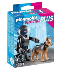 Игровой набор Playmobil Экстра Полицейский спецназовец с собакой 5369pm...