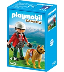 Playmobil В горах Спасатель с собакой 5431pm