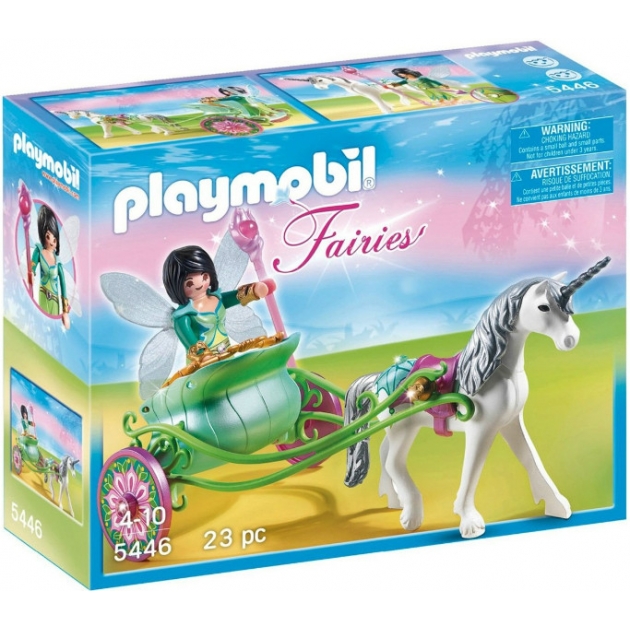 Playmobil Сказочный дворец Карета с Единорогом и фея бабочка 5446pm