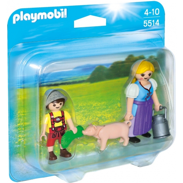 Playmobil Ферма Набор Крестьянка и мальчик 5514pm