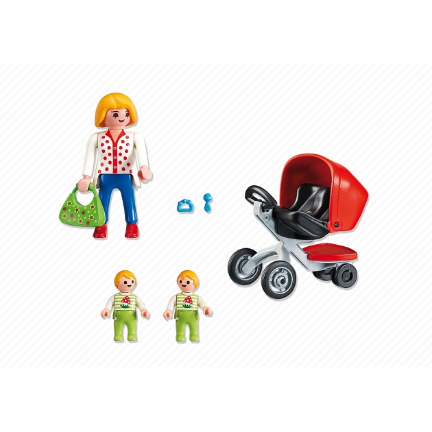 Игровой набор Playmobil City Life Мама с близнецами в коляске 5573pm