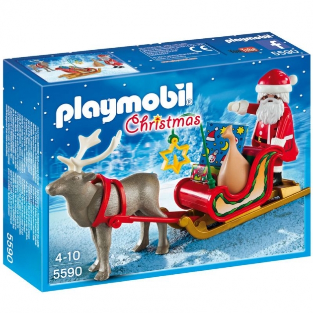 Игровой набор Playmobil Рождество Санта в санях с северным оленем 5590pm