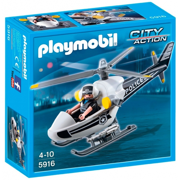 Playmobil Полиция Полицейский вертолет 5916pm