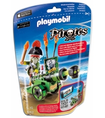Playmobil Пираты Зеленая интерактивная пушка с капитаном пиратов 6162pm