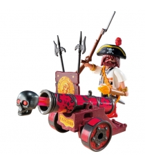 Пираты Playmobil Красная интерактивная пушка с пиратом 6163pm