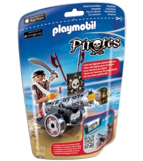 Playmobil Пираты Черная интерактивная пушка с морским пиратом 6165pm