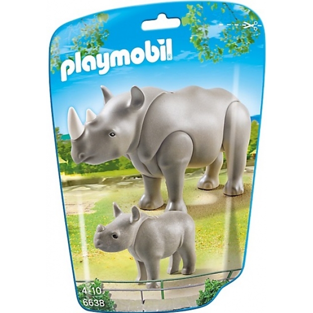 Playmobil Зоопарк: Носорог с носорожком 6638pm