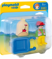 Игровой набор Playmobil Строитель с тачкой 6961pm