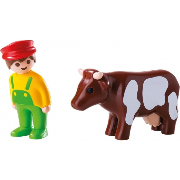 Игровой набор Playmobil Фермер с коровой 6972pm