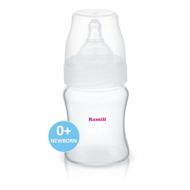 Противоколиковая бутылочка для кормления Ramili AB2100 210 мл 0+ слабый поток