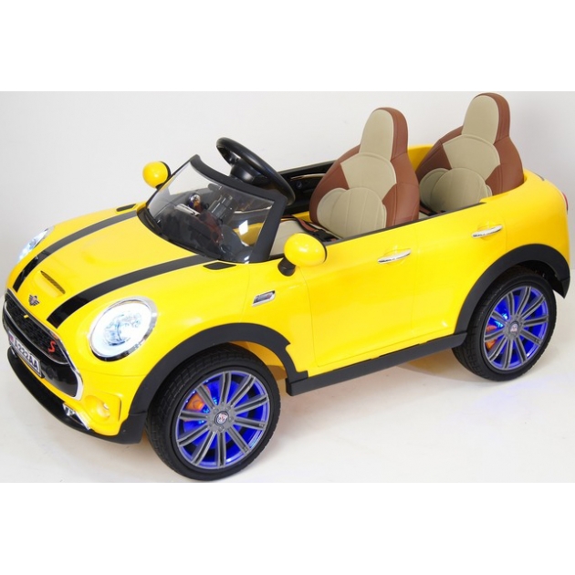 Двухместные электромобили купить. Mini Cooper электромобиль. Электромобиль мини Купер детский желтый. Пульт электромобиль Rastar Mini Cooper. Мини Купер двухместный.