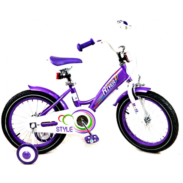 Двухколесный велосипед RVR RiverBike M-16 (от 4 до 6 лет) фиолетовый