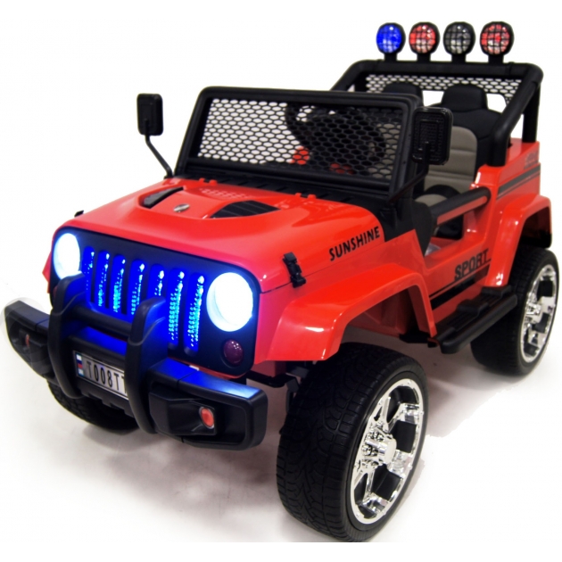 Электромобиль Jeep T0 красный