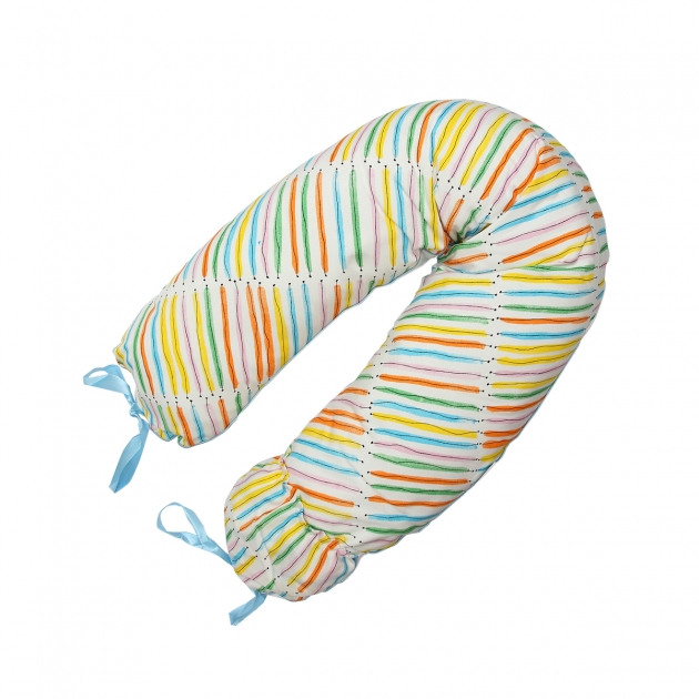 Подушка для беременных Roxy Mama's Helper Премиум Радуга кармашек и завязки ART0131