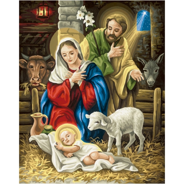 Раскраска по номерам Schipper Рождение Христа 9130402