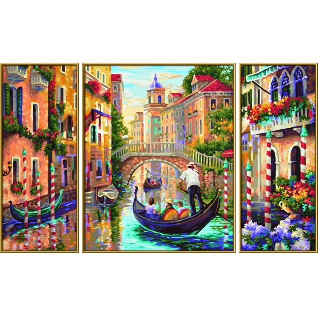 Раскраска по номерам Schipper Триптих Венеция Город в Лагуне 9260736
