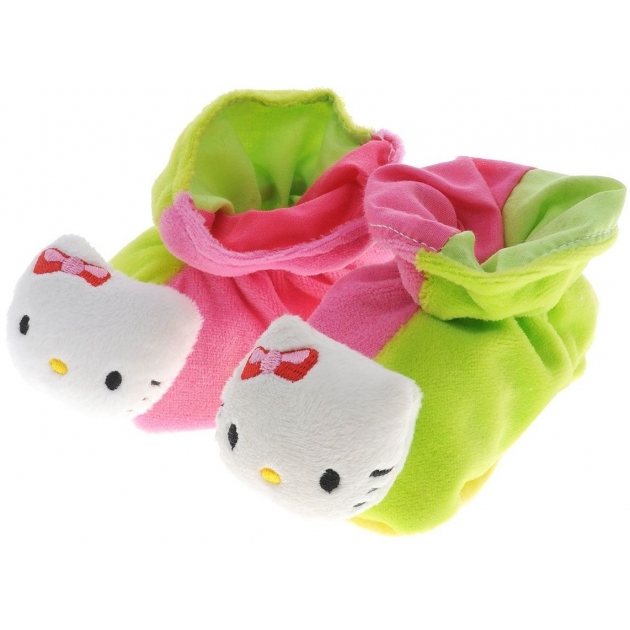 Пинетки погремушки Simba Hello Kitty Тапочки розовые с зеленым 4014804