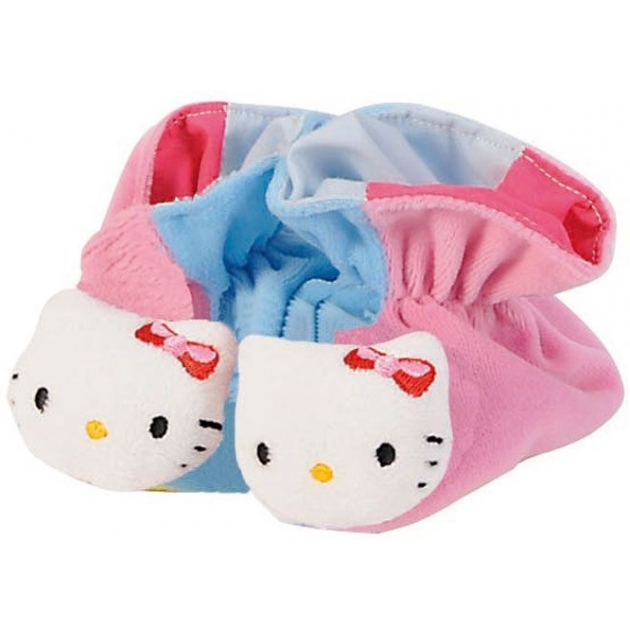 Пинетки погремушки Simba Hello Kitty Тапочки розовые с голубым 4014804