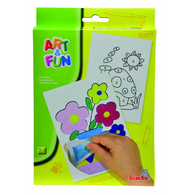 Набор для рисования цветным песком Simba Art Fun цветы и домик 6330378
