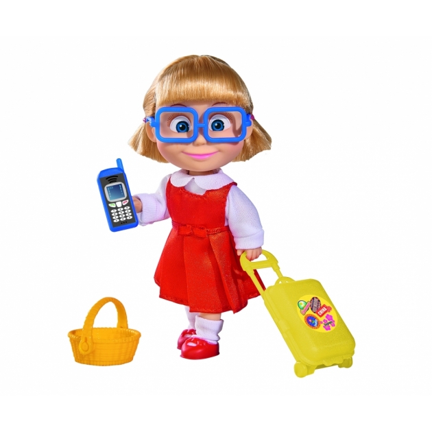 Кукла Даша с чемоданчиком корзинкой и телефоном 9301013