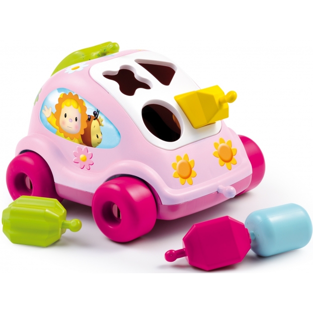 Пластиковый сортер Smoby Автомобиль с фигурками розовый 211323 (211118)