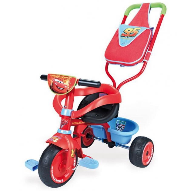 Трехколесный детский велосипед Smoby Be Fun Confort Cars 444166