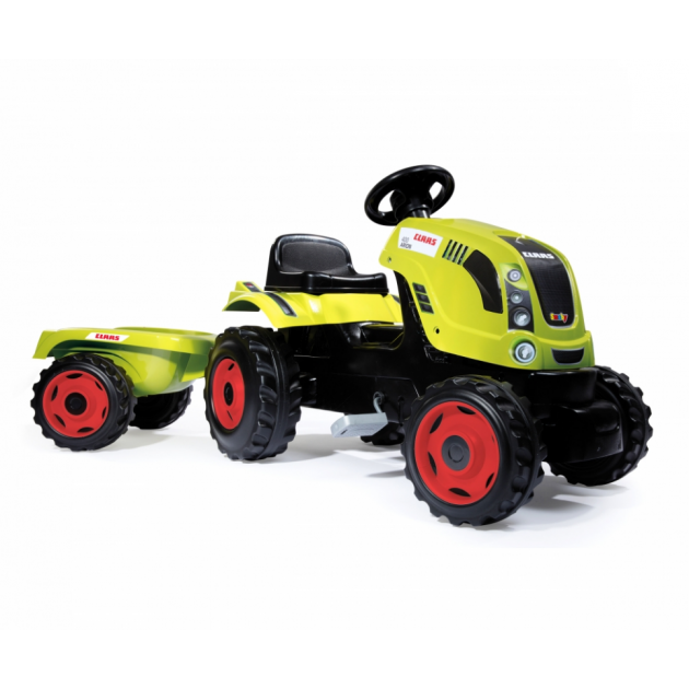 Детский педальный трактор Smoby XL с прицепом Claas 710114