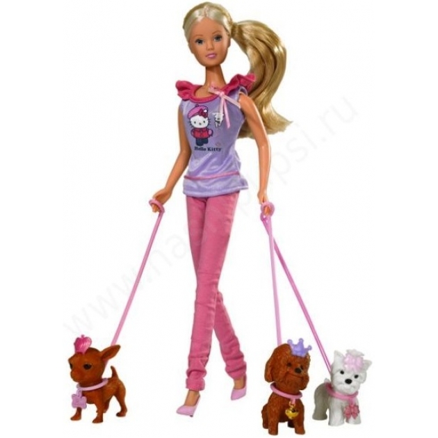 Кукла Simba Штеффи с собачками Hello Kitty 5732786