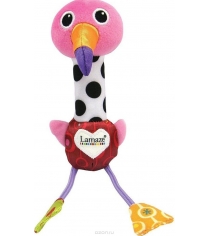 Мягкая развивающая игрушка TOMY веселый розовый фламинго LC27611
