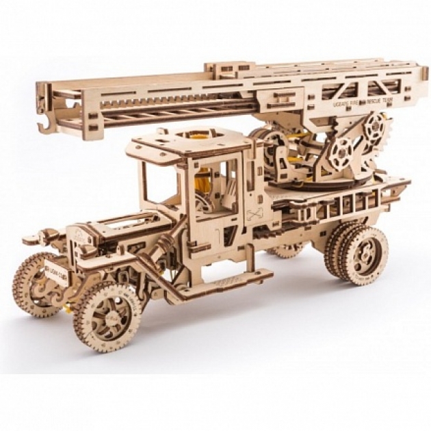 Сборная механическая модель Ugears пожарная лестница 70022