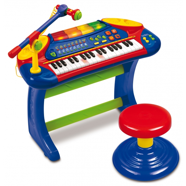 Игрушка музыкальные инструменты Электронное пианино со стульчиком Weina 2079