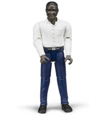 Фигурка мужчины африканец в синих джинсах Bruder 60-004